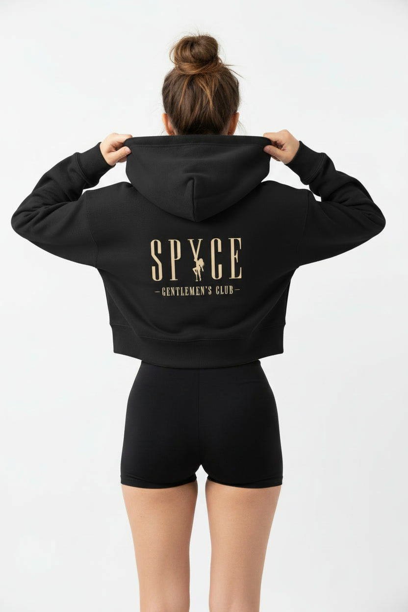 Womens Relaxed Crop Zip