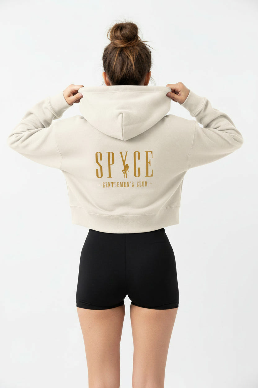 Womens Relaxed Crop Zip