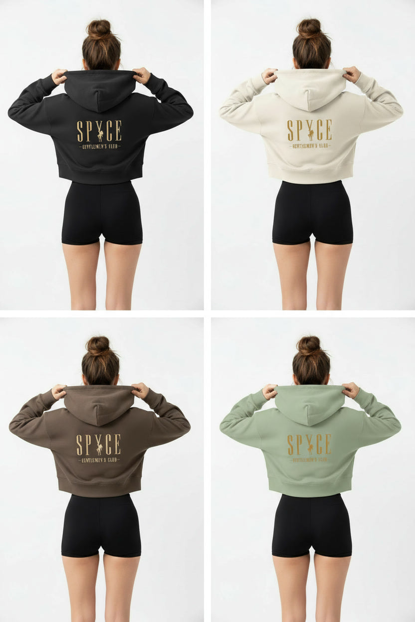 Womens Relaxed Crop Zip