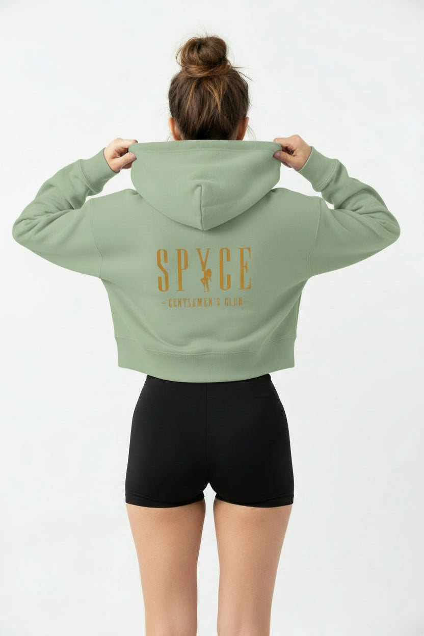 Womens Relaxed Crop Zip