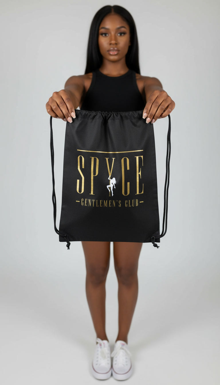 Spyce Black Drawstring Backpack